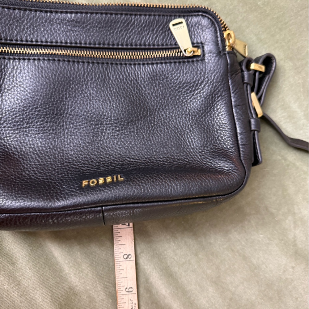 Fossil piper Toaster Leather Crossbody Bag built in card holder with key fob OSP - Picture 11 of 15